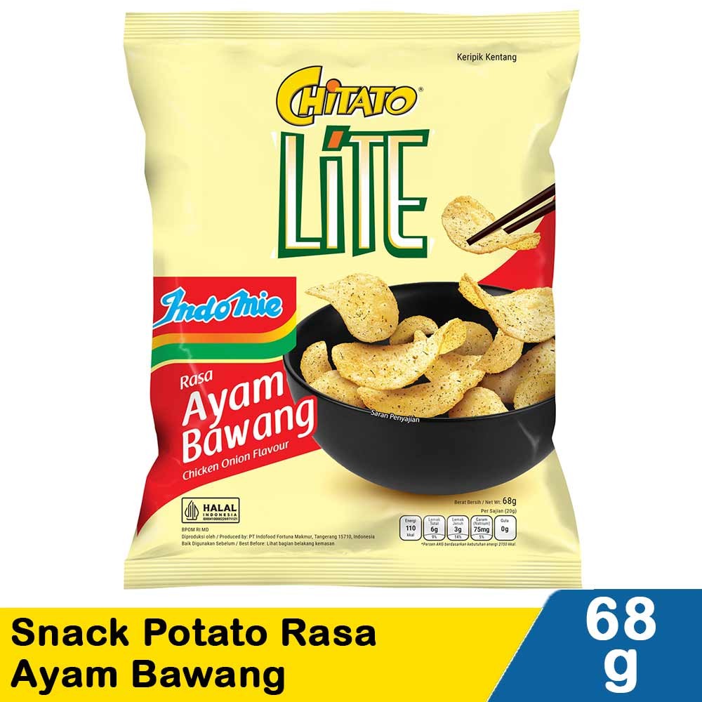 CHITATO LITE SNACK POTATO AYAM BAWANG 68/65g