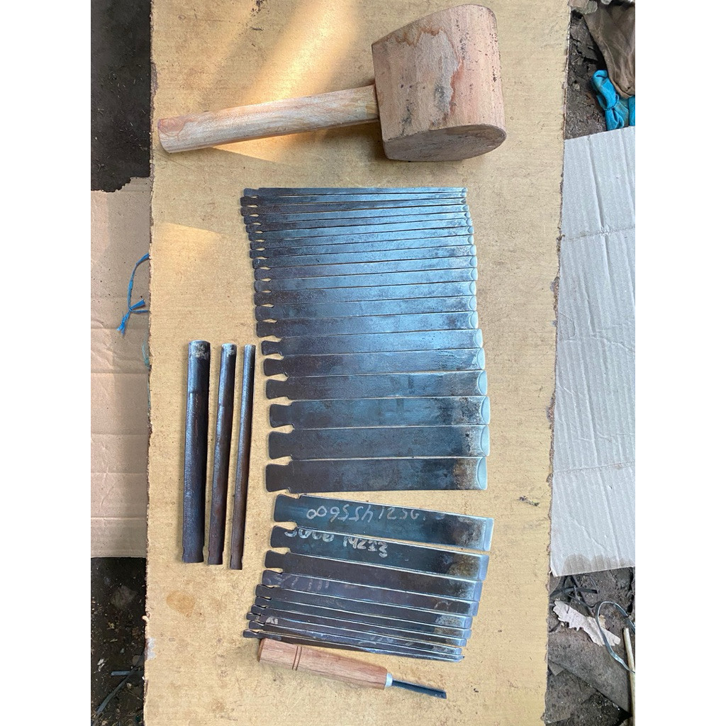 Tatah Ukir Kayu FULL SET Bahan Baja Sirkel