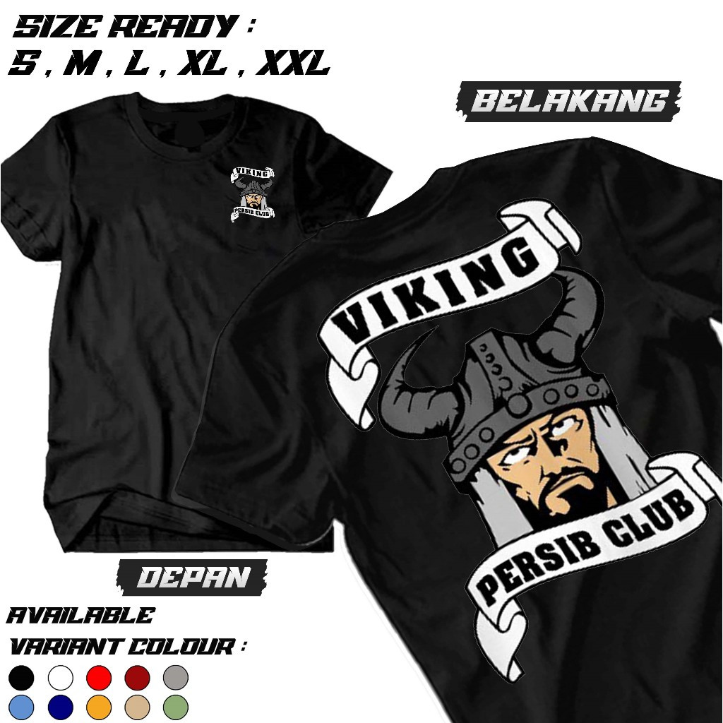Kaos persib viking original - Baju Supporter Persib - Kaos Maung Bandung - T-shirt Pria Wanita - Kek