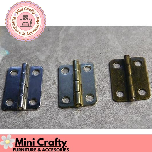Engsel Mini 15x22 mm Engsel kecil ujung tumpul Engsel kotak souvenir - Mini Crafty