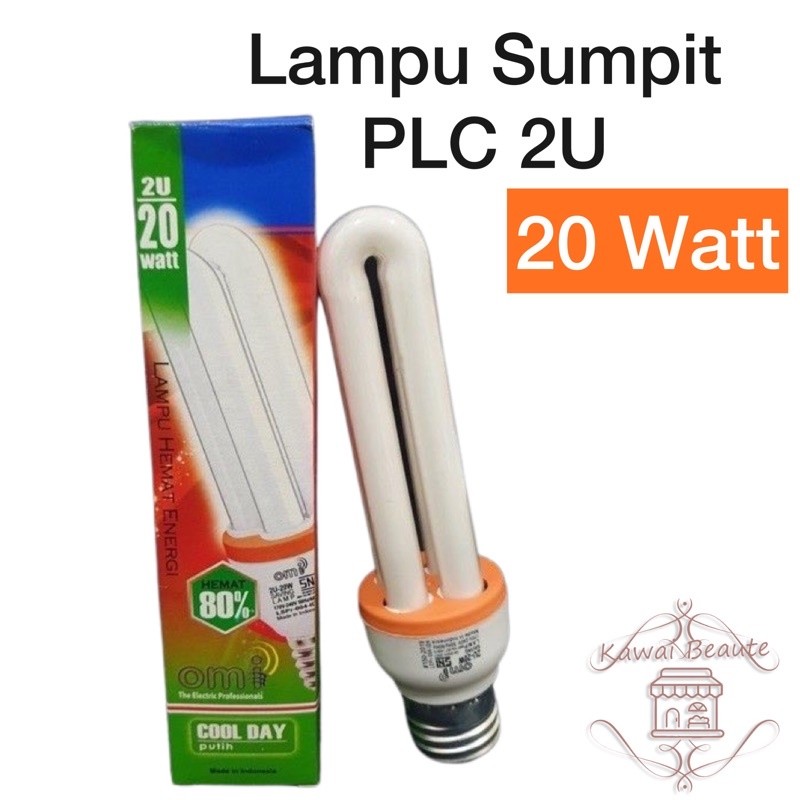 Lampu OMI Sumpit PLC 2U 20Watt / Hemat Daya 80%/ LAMPU BOHLAM