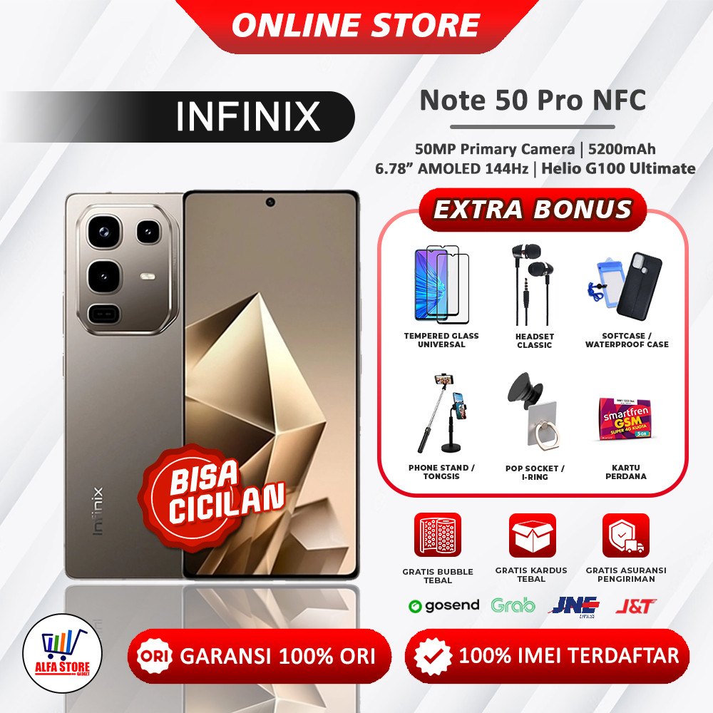 Infinix Note 50 Pro NFC RAM 8/256GB infinix note 50x 5G ram 8/256gb note 50 ram 8/256gb Garansi Resm