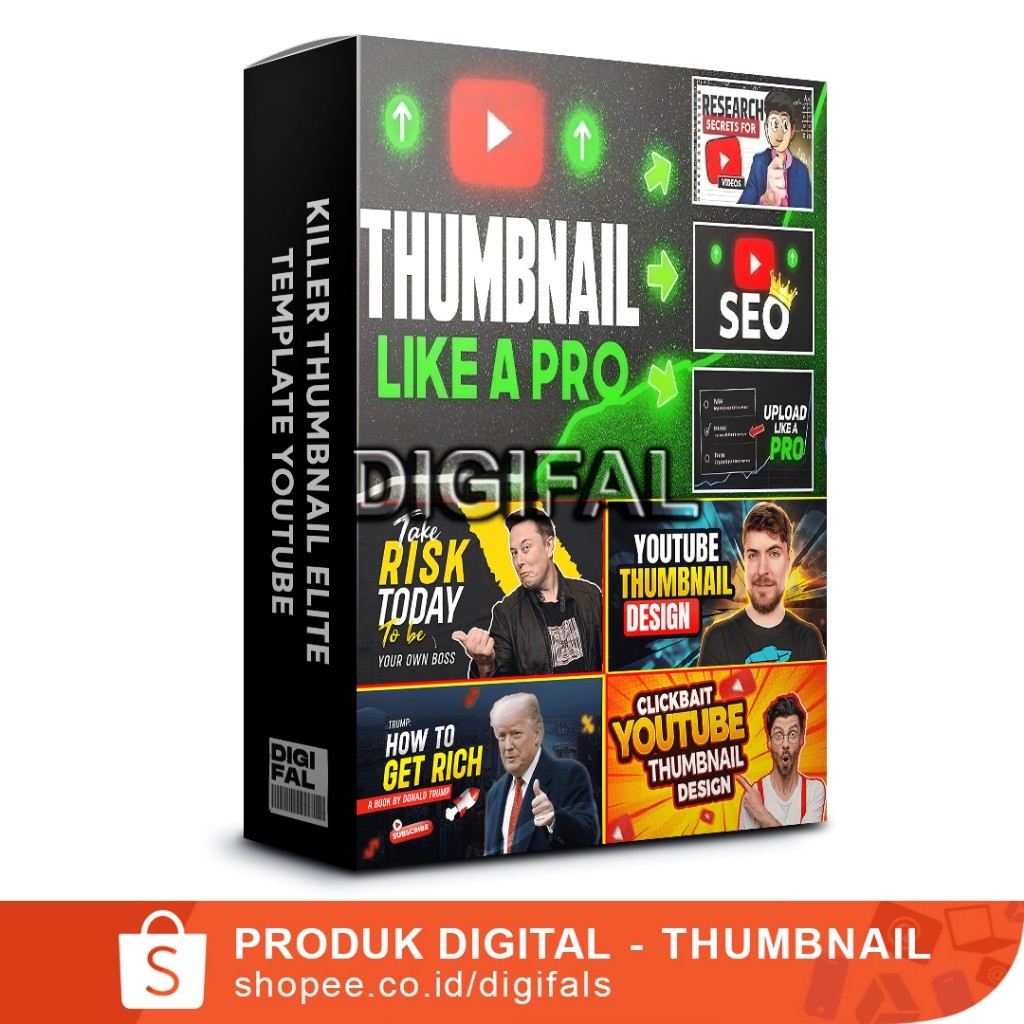 Template Thumbnail Youtube Like a Pro (KILLER THUMBNAIL ELITE TEMPLATE YOUTUBE)