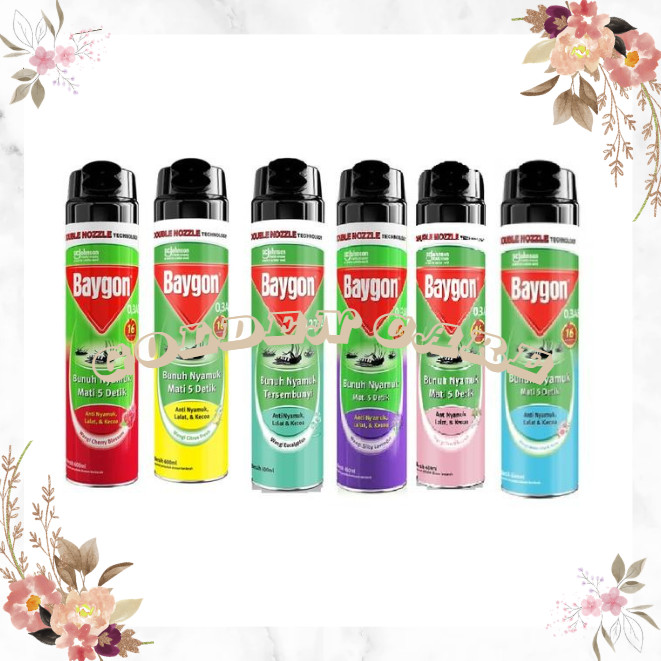 Baygon Aerosol 600ml Obat Nyamuk Baygon Spray Anti Nyamuk & Serangga