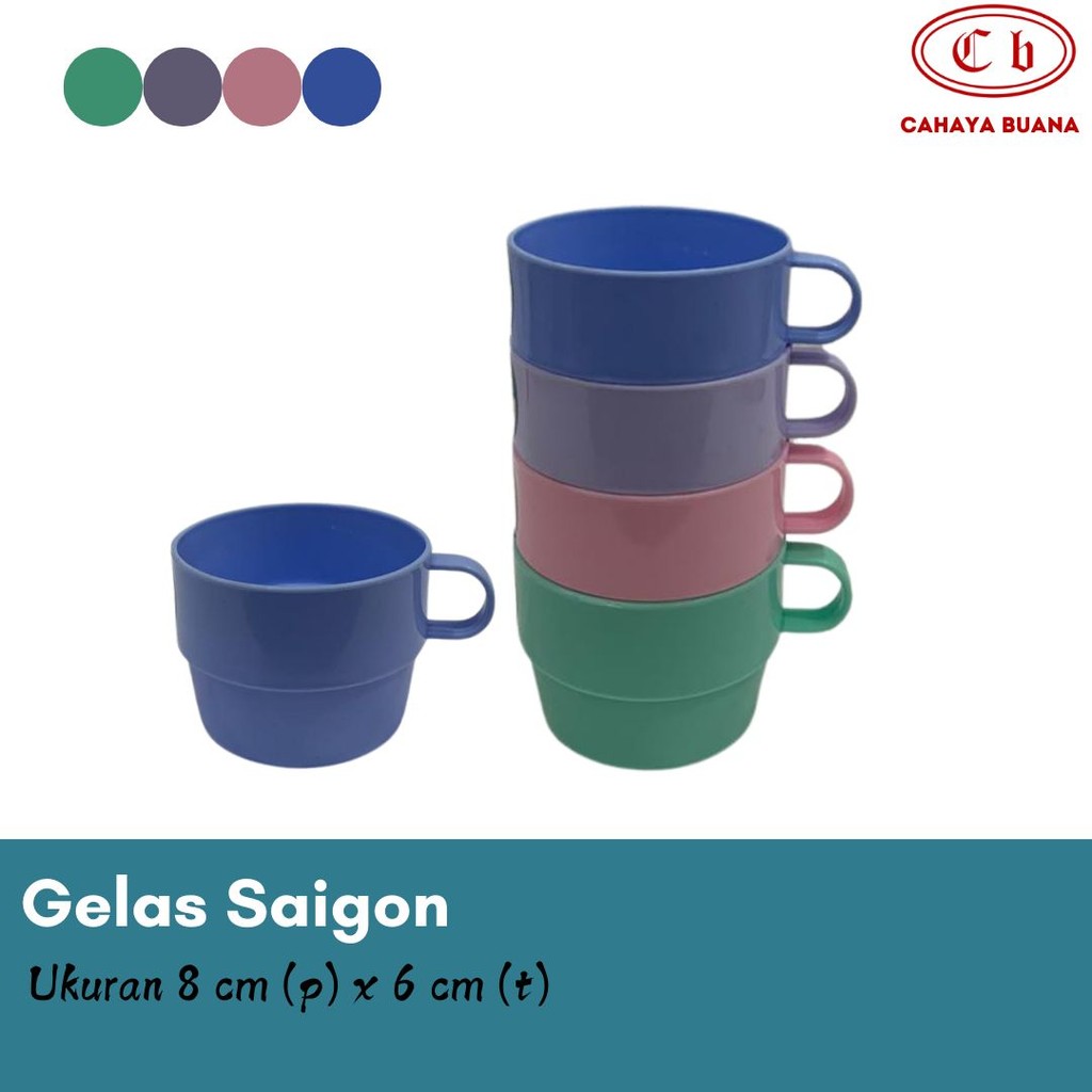 Cangkir Mini Plastik Saigon / Gelas Minum mini