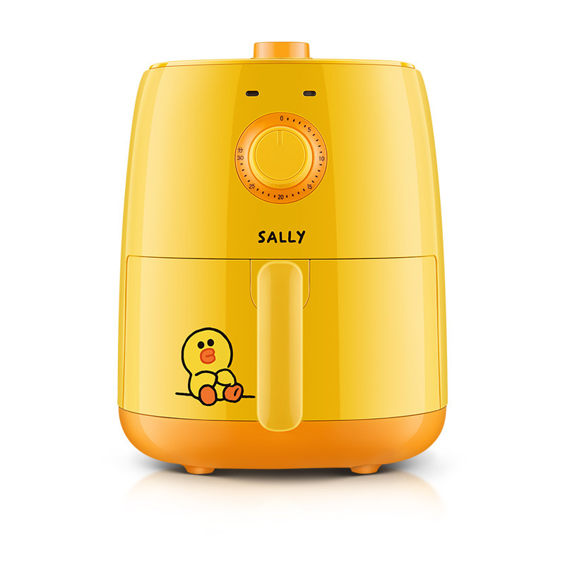 2025 220V sally 2.6L joyoung Household Electric Food Fryer  Oil-free French Fries Maker Yellow/Brown