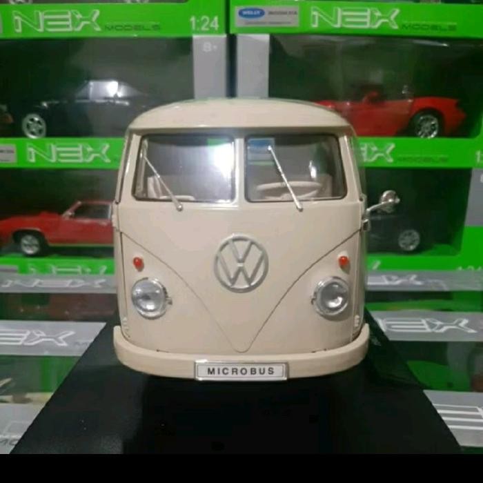 Diecast Welly Skala 1:18 Volkswagen T1 Bus 1963 Cream Baru Bukan Bekas Komplit ANS99