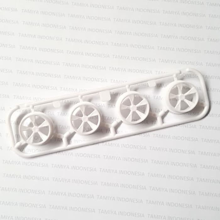 Rep Tamiya - 5 Spoke Wheel / Velg Medium (White Mini 4WD)