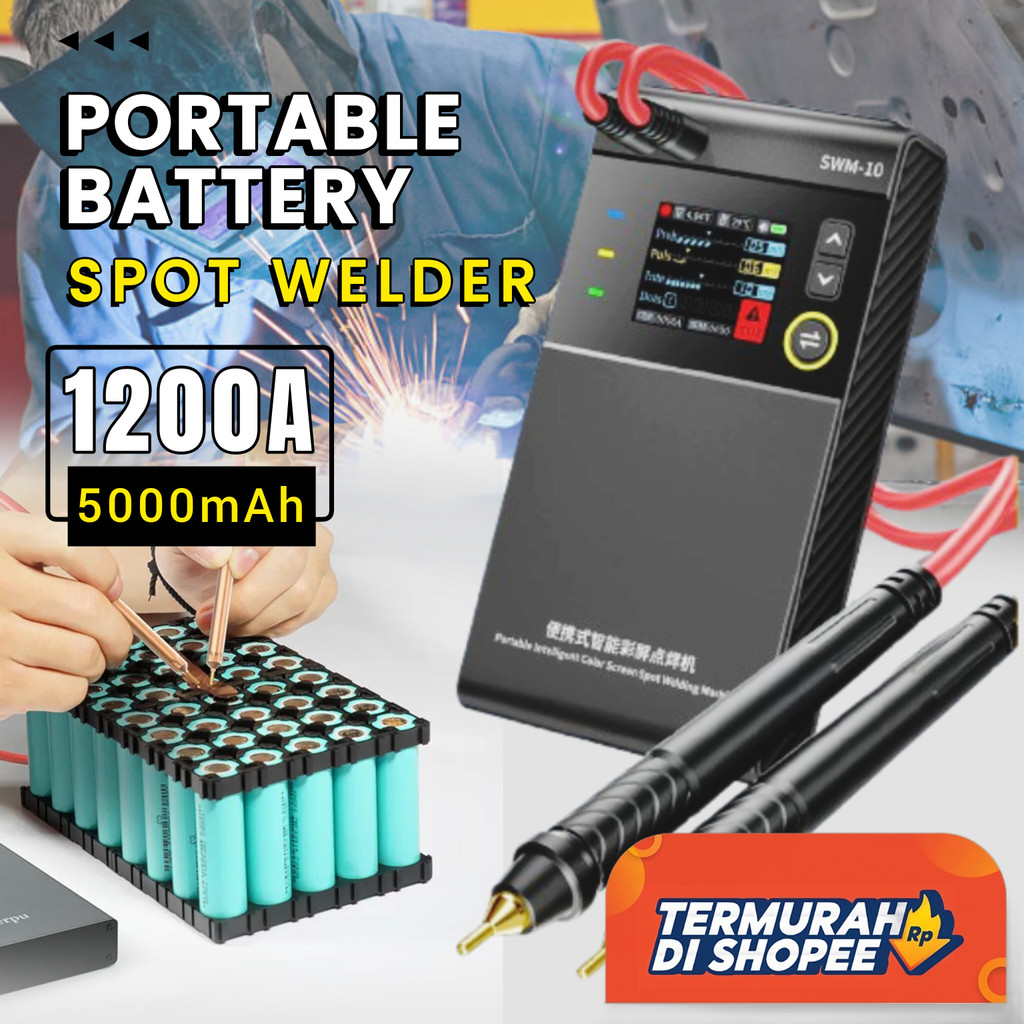 Battery Spot Welder Portable Handheld Spot Welder Double Pulse 4 Gears Adjustable 18650 Battery Pack