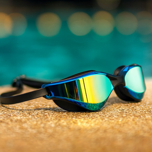 Kacamata Renang Anti Fog Dan Sinar UV | Lensa Mirror Plus Box & Nose Bridge Cadangan