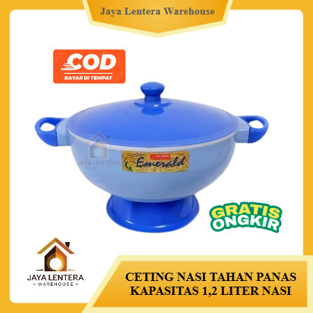 CETING Nasi Tahan Panas / Wakul Nasi  / Sumbul Nasi / Tempat Nasi KHAISHA Emerald