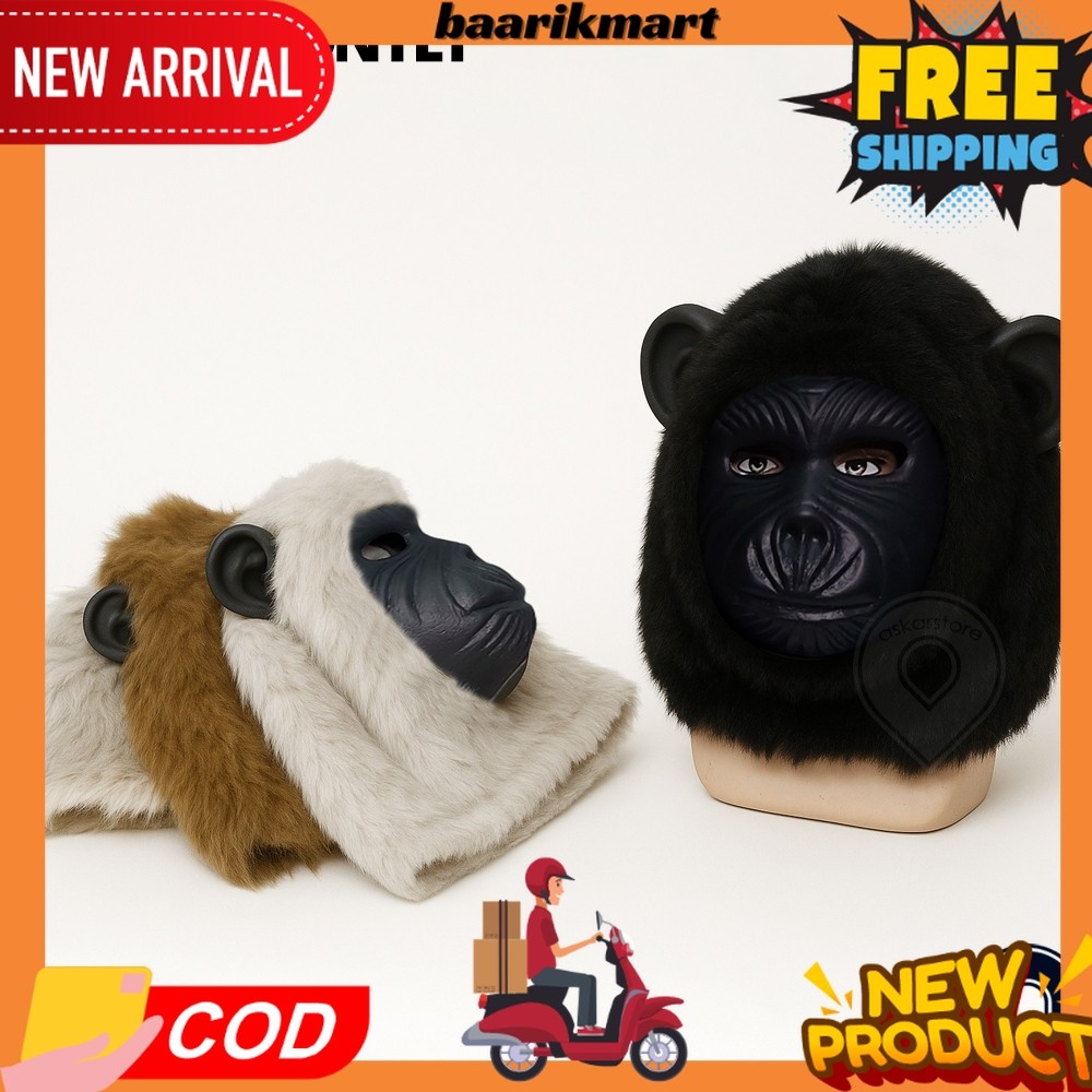 TOPENG MONYET BULU REALISTIS DEWASA | Masker Gorila Cosplay Kostum Karnaval Lucu Viral BM