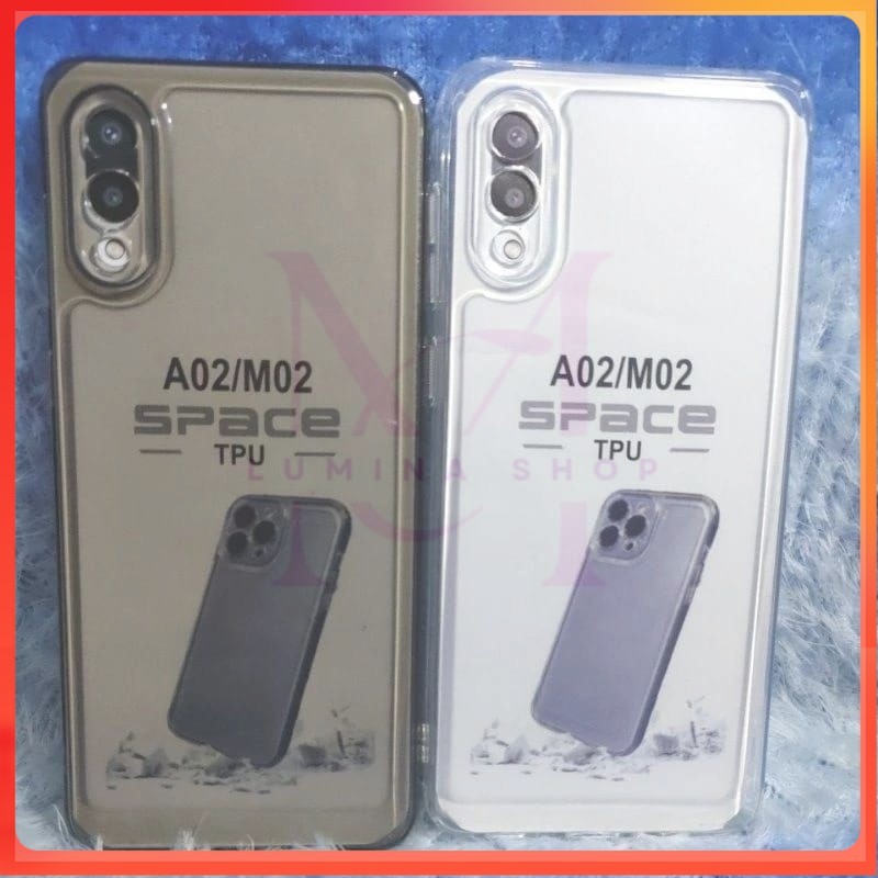 PROMO+COD SoftCase/Silikon Bening Black Space hp Hp SAMSUNG A02/M02 Casing  TPU bening clear space