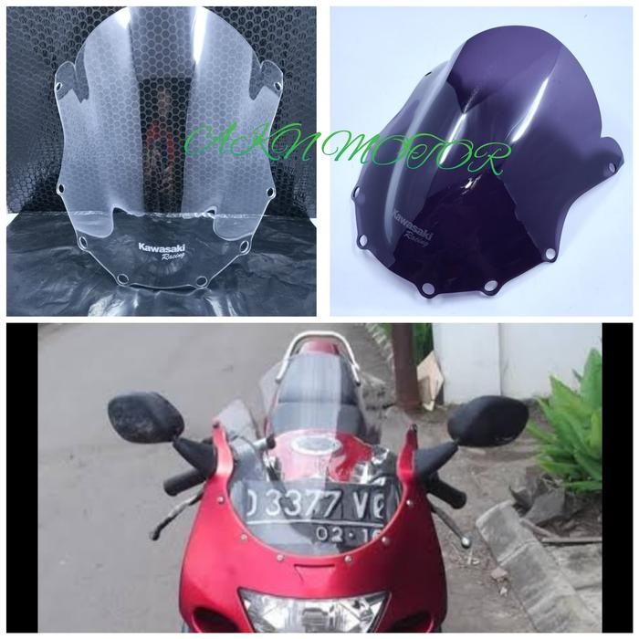 REDY STOK windshield visor jenong Kawasaki ninja 150 rr old - bening