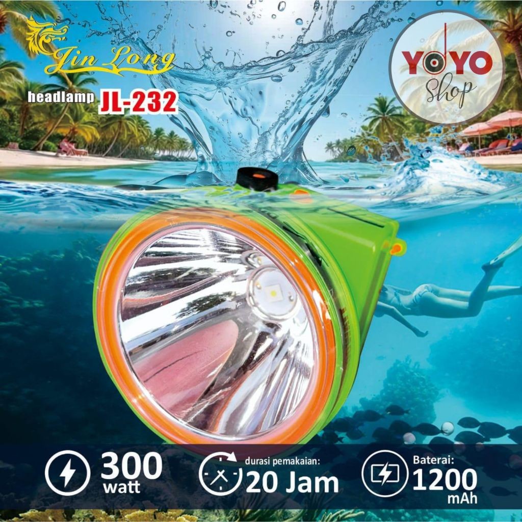 BERGU_IDSENTER KEPALA 300WATT SELAM JINLONG JL 232  NEW WATERPROOF
