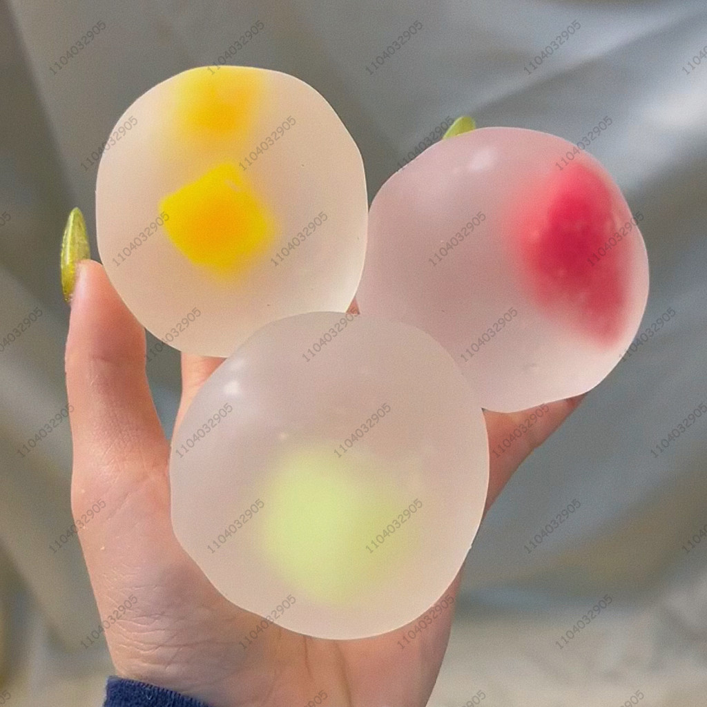 Mochi Ball Stress Ball Shapable Squishy Ball Raindrop Cake Ball Fruit Ball Stress Relieve Stress Han