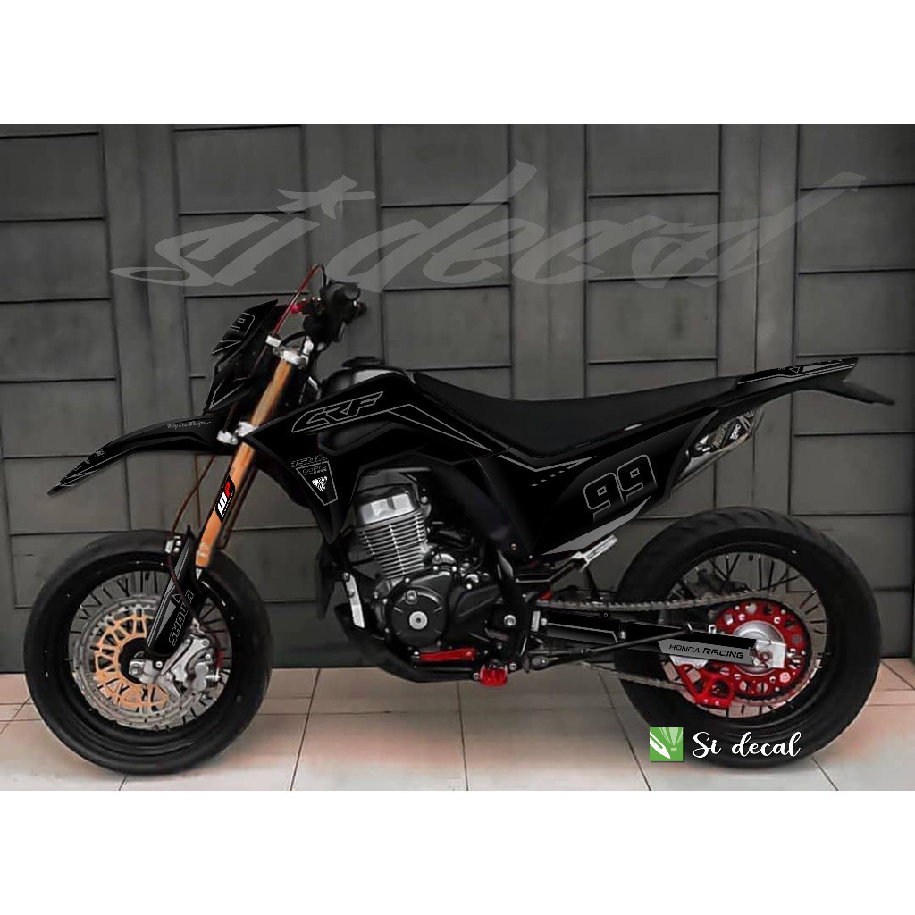stiker decal crf 150L hitam  custom full body khusus doff anti gores bagus keren terjangkau