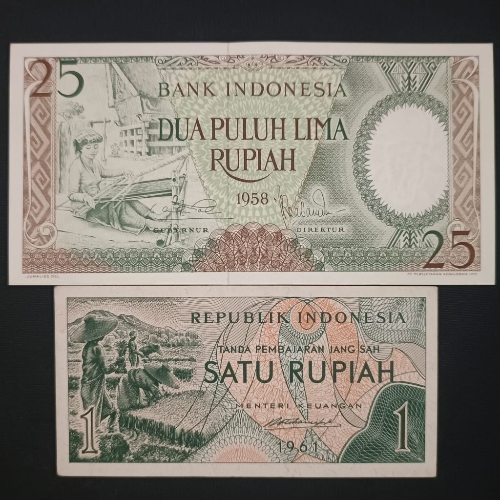 UIG61B  PAKET SET 26 RUPIAH & 25 RUPIAH  KONDISI GRESS/BARU UNC ASLI