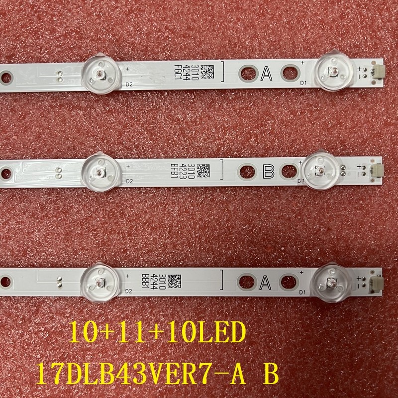 LED Strip For LUXER LUX0143008 17DLB43VER7-A B TX-43HX580B Toshiba 43U2063DB JVC LT-43VU3900 LT-43CF