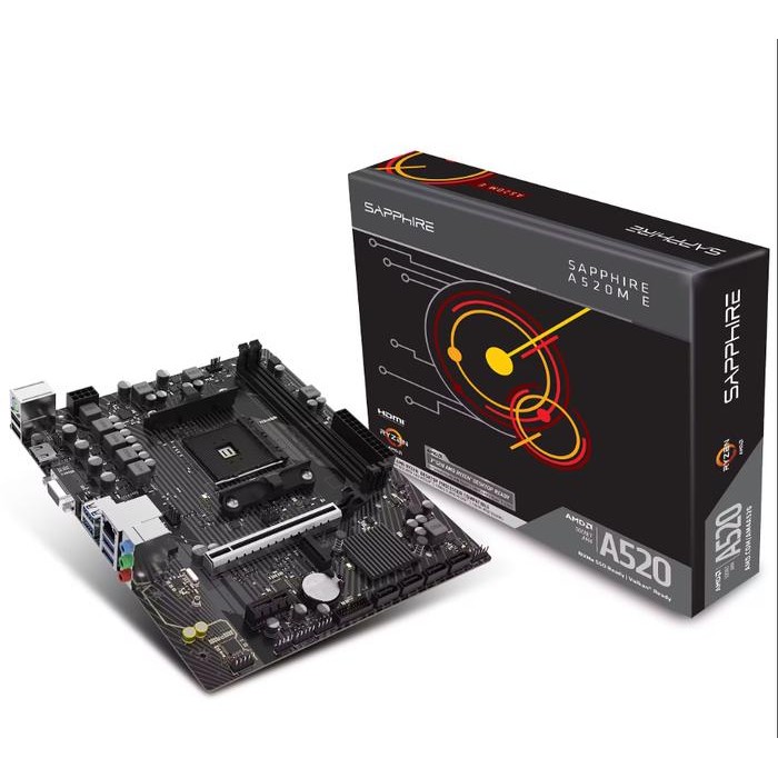 SAPPHIRE A520M-E AM4 AMD RYZEN MOTHERBOARD