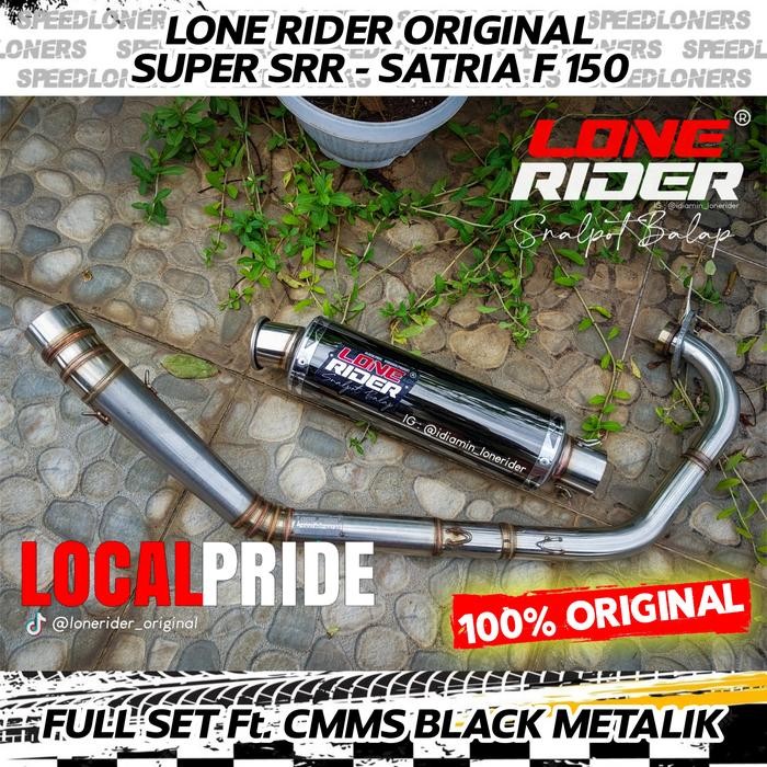 Knalpot Lone Rider Original Satria Fu Super SRR Black Metalik Full System