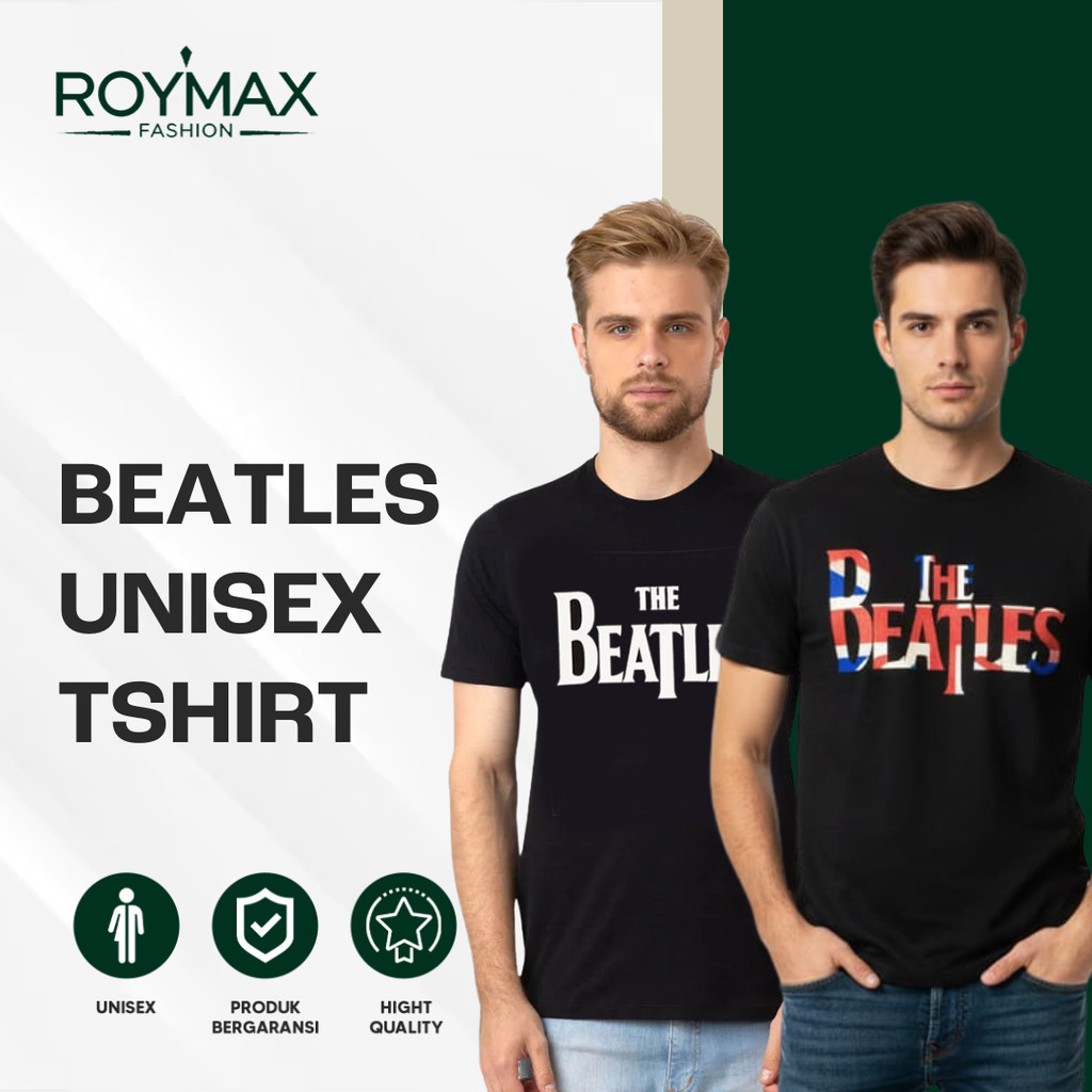 Kaos Giant Tee Jays The Beatles Edition Tshirt Unisex Bahan Katun Super Comfy