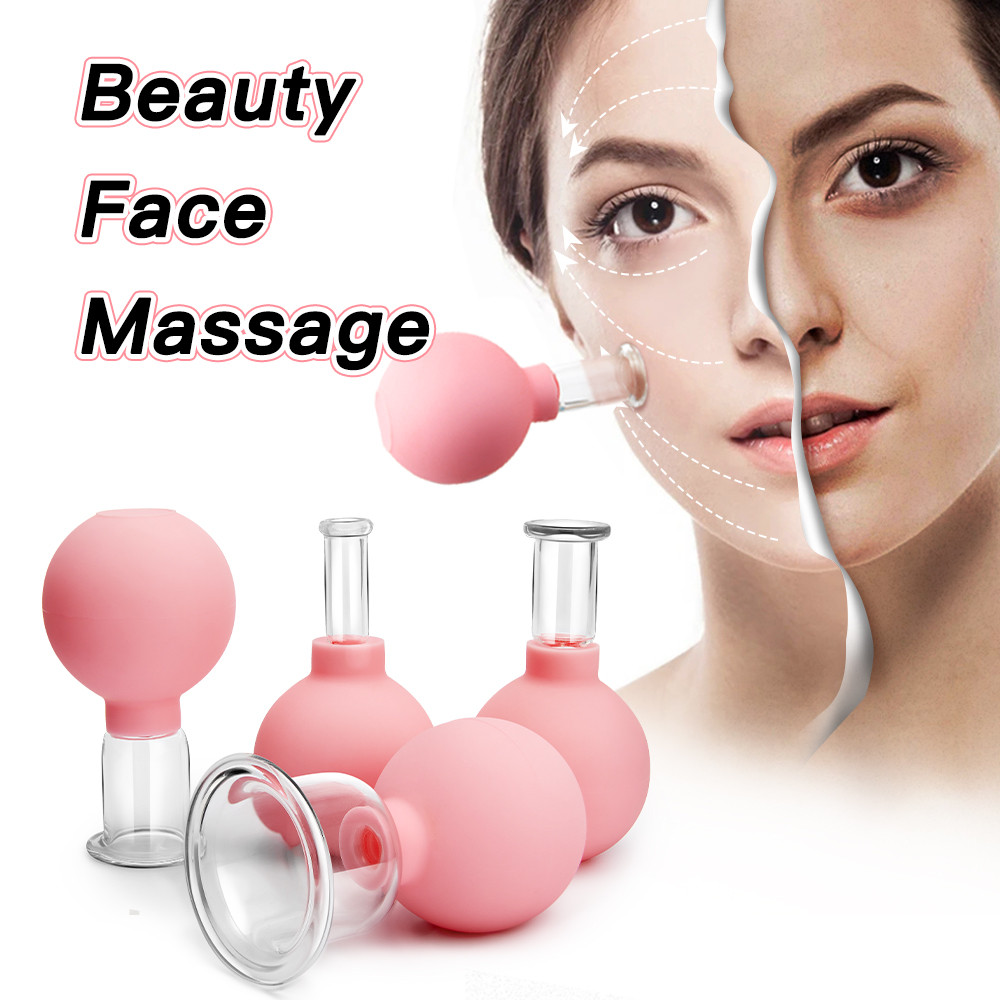 Face Massage Rubber Vacuum Cupping Body Cups Face Skin Lifting Anti-Wrinkle Cupping Therapy Facial M