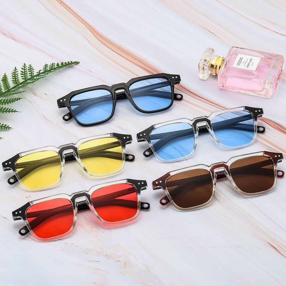 Kacamata Hitam Wanita Fashion Gaya Color Transparan Kacamata Kece Pria Wanita