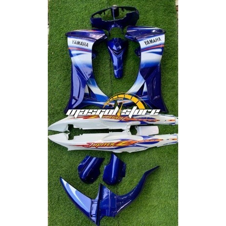 Cover Full Body Halus Jupiter  Z lama Jupiter Cw 2004-2005 Biru putih plus striping