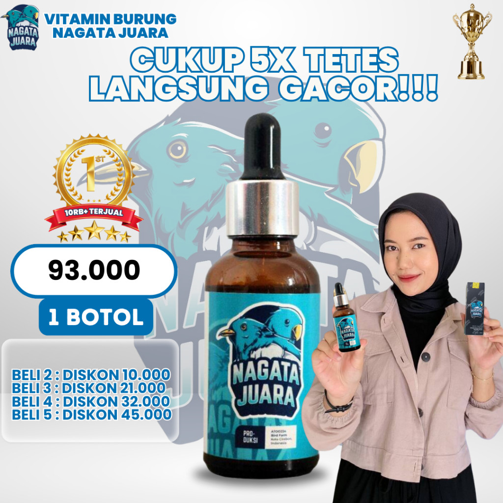 NAGATA JUARA | Vitamin Burung Nagata Juara Buat Burung Anda Gacor Full Isian Dengan Nagata JuaraCOD