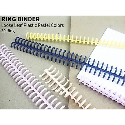 Ring Binder Plastik PASTEL 30 Lubang / Spiral Ring Binder Loose Leaf