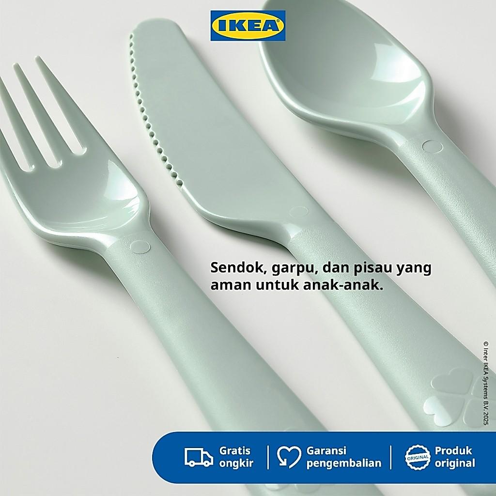 IKEA KALAS Alat Makan Bayi Serbaguna Warna-Warni Set Isi 18pcs