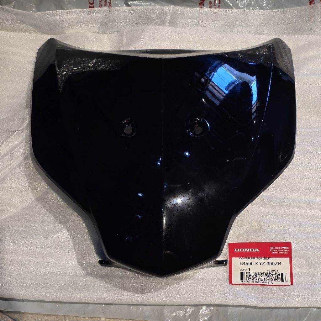 COVER BODY PANEL TAMENG TEBENG DASI DEPAN SUPRA X 125 X125 HELM IN KARBU FI INJEKSI HITAM GLOSSY ORI