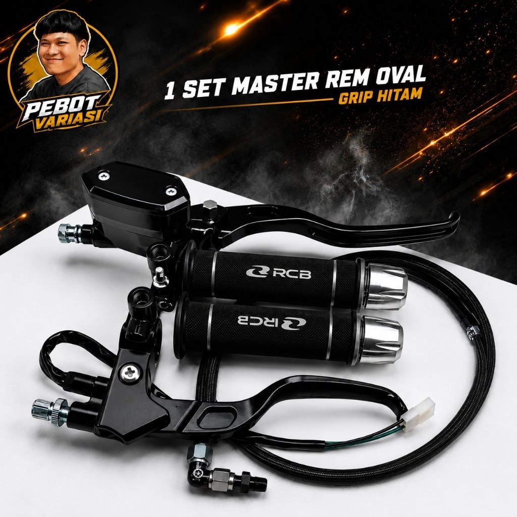 PAKETAN MASTER REM OVAL HANGRIP RCB JALU CNC - HY 88