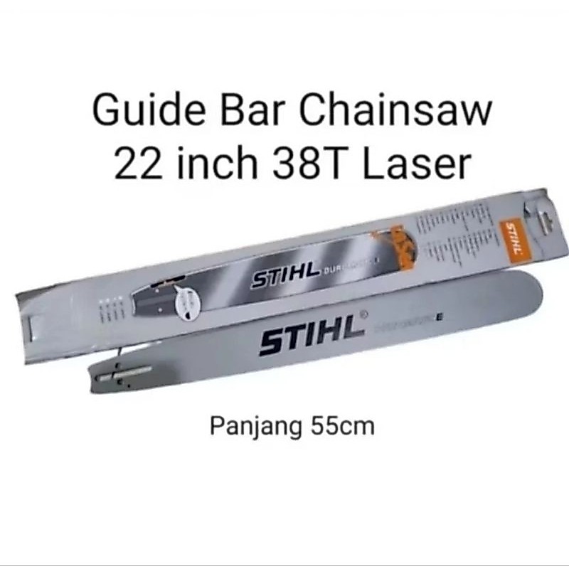 Termurah Bar Chainsaw Stihl 22"/38T.Bar Laser Senso/Sinso Stihl 22 Inch 38 Mata