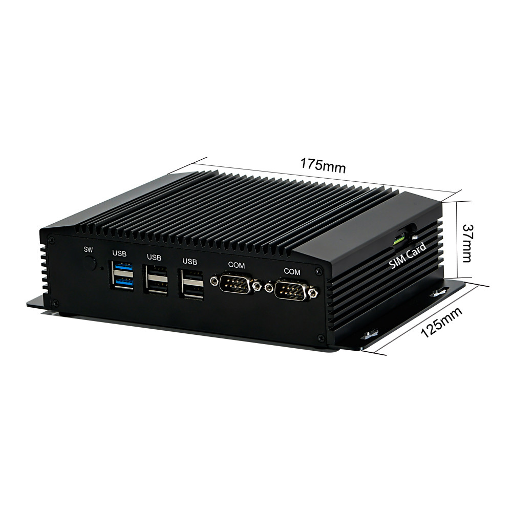 Dual LAN Mini PC Windows 7 Fanless Mini PC Pentium N3520 N2920 RS485 COM USB WIFI industrial PC Desk