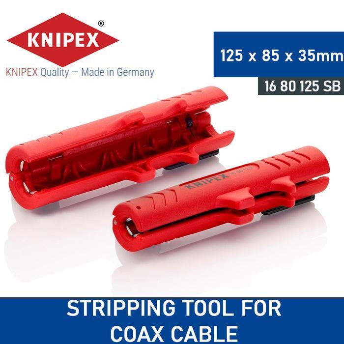 Alat Pengupas Kabel 16 80 125 SB Knipex Universal Stripping Tool Cable