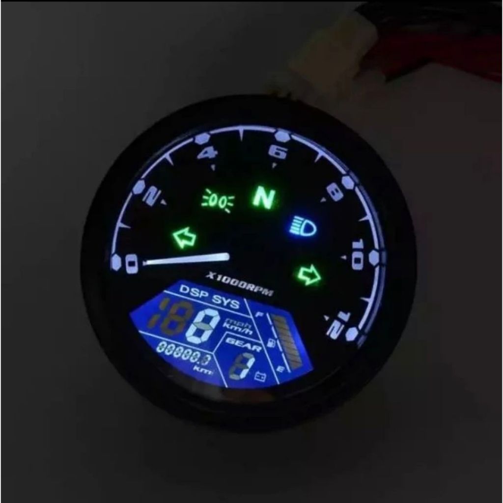 SALESpeedometer babon Digital bulat plus Sensor Spidometer Spido babon Bulat Digital LED Custom Univ