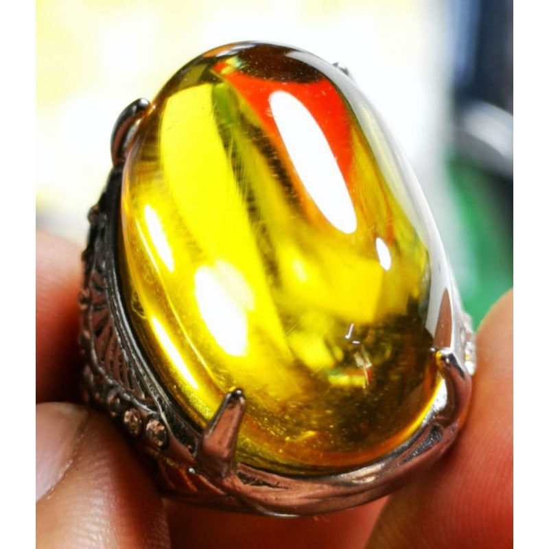 Batu Akik Kuning Yakut Crystal Jumbo Titanium