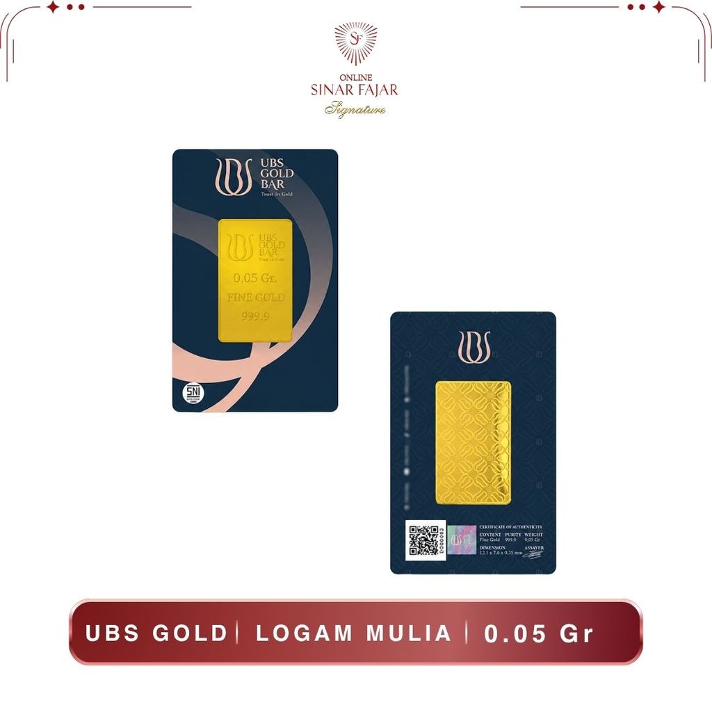 UBS Logam Mulia Classic Edition 0.05 gr 999.9 - Sinar Fajar