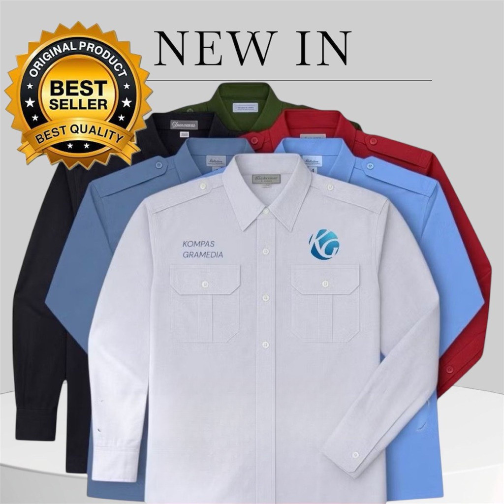 Kemeja Seragam Gramedia Kompas Tv Baju Kompas Gramedia Lengan Panjang American Drill K2