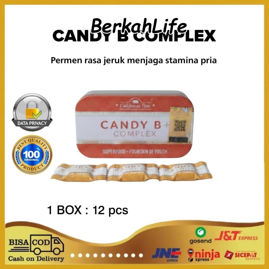 Candy  Kesehatan Candy Jeruk b complex isi 12 Import