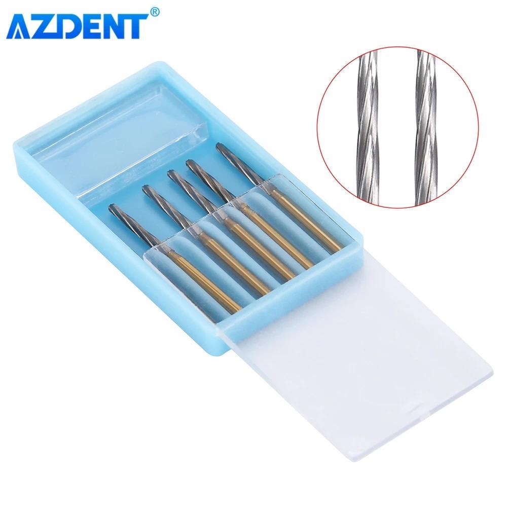 AZDENT Dental Surgical Carbide Tungsten Bone Cutter Finishing Burs Drills FG1.6mm Bur 25/28mm for Hi