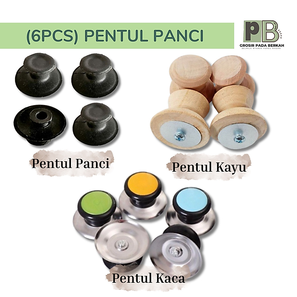 Pegangan Tutup Panci Kenop Tutup Panci Pentul Panci Kayu Serbaguna