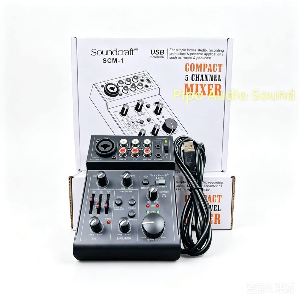 Mixer Audio Mini SOUNDCRAFT SCM 1 Mixer Mini 5 Channel SCM1 scm 1