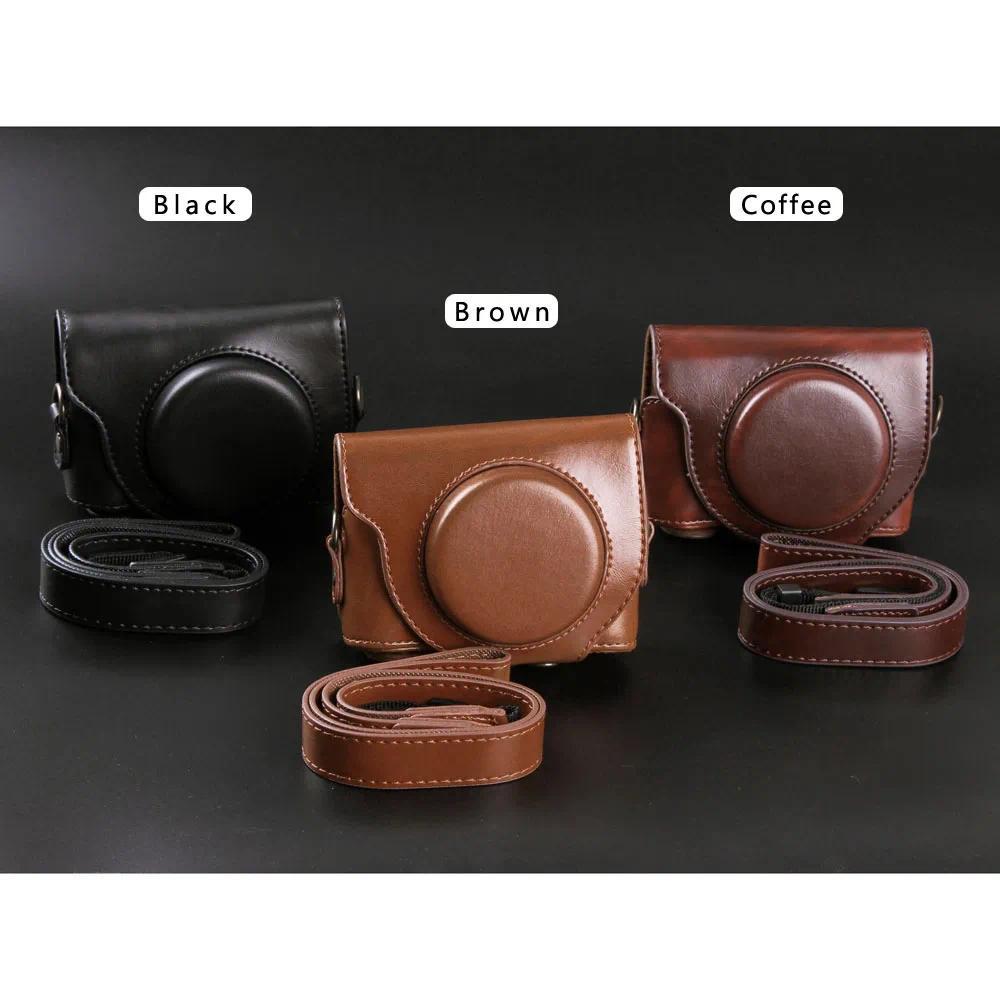 DSC-HX90V Camera Bag PU Case with Strap for Sony HX90 HX80 Cameras