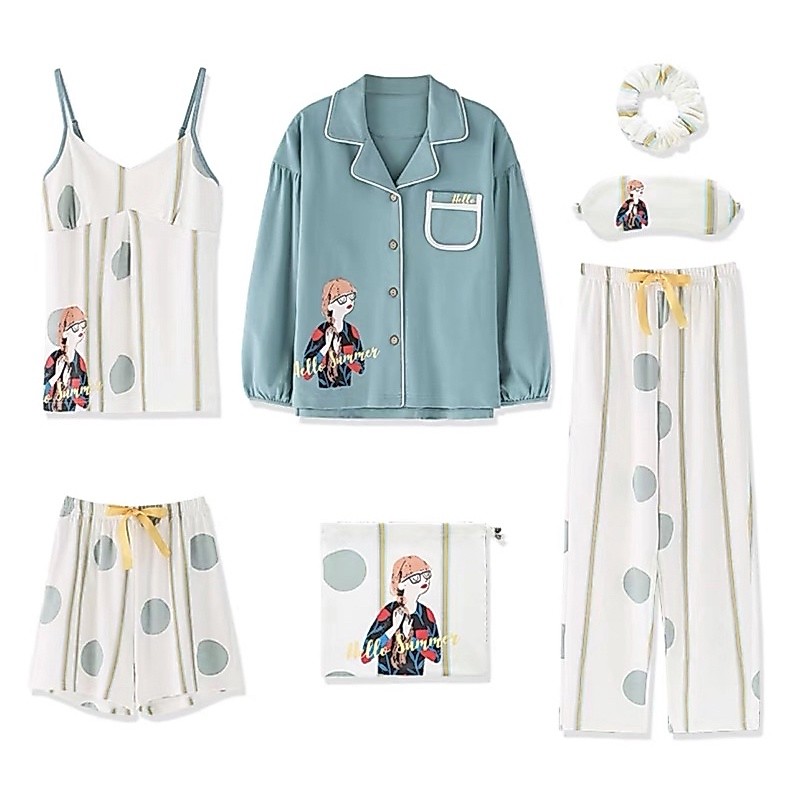 JC- Set Piyama 7in1 Import / Set Piyama Kimono 3in1 / Piyama Import / Set Piyama Import Korea