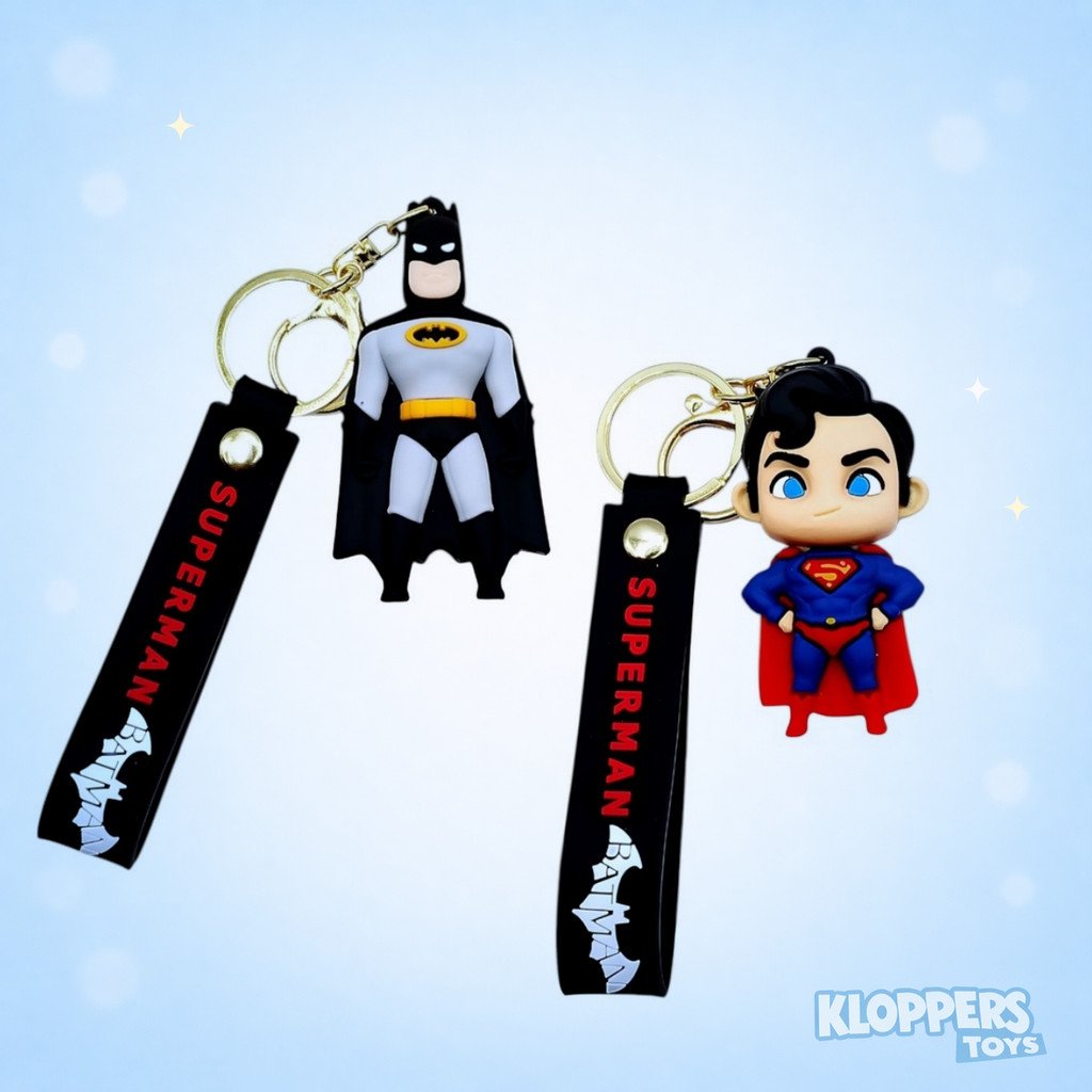 Keychain Batman Superman - Gantungan Kunci Superhero - Aksesoris Tas