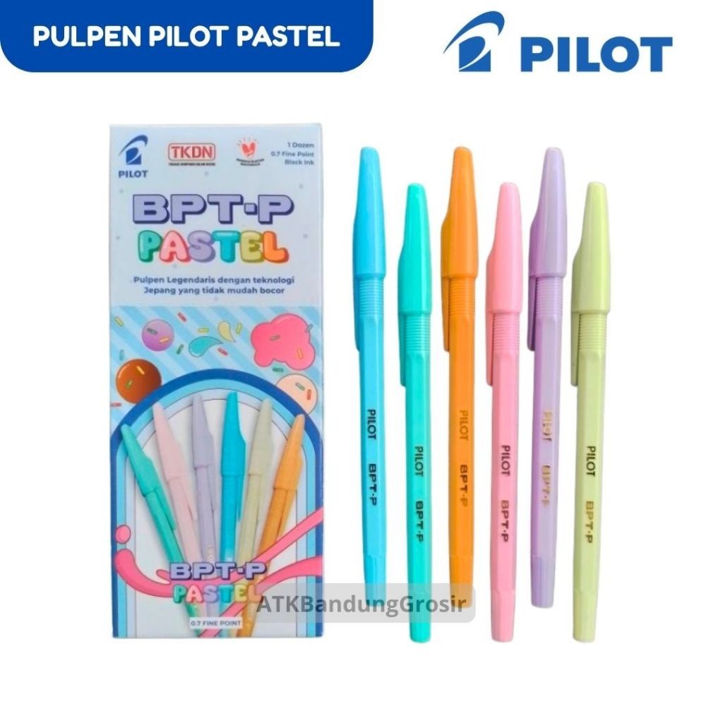 

Ballpoint Pen Pilot Pastel #BPT-P Fine 0.7 Tip Tinta Hitam Barel Pastel - SATUAN - SHABQ