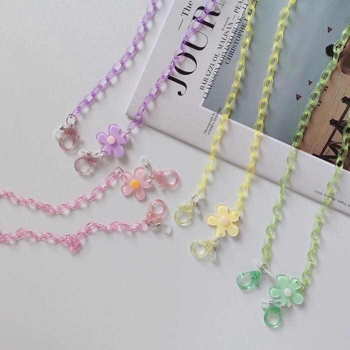 

READY simple kalung masker bunga/tali rantai mask chain/strap masker - Hijau